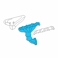 OEM 2005 GMC Canyon Exhaust Manifold Assembly (W/ 3Way Catalytic Converter) Diagram - 12571601