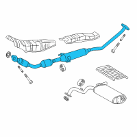 OEM Pontiac Vibe Converter & Pipe Diagram - 88975825