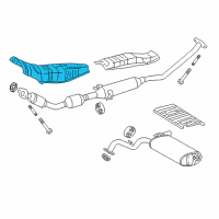 OEM Pontiac Vibe Shield, Catalytic Converter Heat Diagram - 19184738