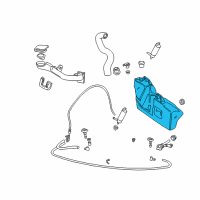 OEM 2000 BMW 750iL Washer Reservoir Diagram - 61668352897