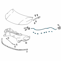 OEM 2020 Honda Odyssey Wire Assembly, Hood Diagram - 74130-THR-A00