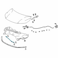 OEM Honda Odyssey Stay, Hood Open Diagram - 74145-THR-A00