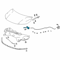 OEM 2021 Honda Odyssey Lock Assembly, Hood Diagram - 74120-THR-A12