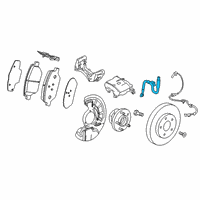 OEM 2022 Cadillac XT4 Brake Hose Diagram - 84392059