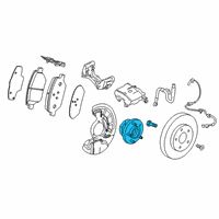 OEM Cadillac CT4 Front Hub Diagram - 13508376