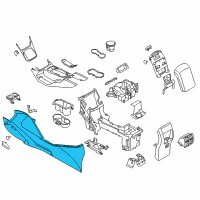 OEM Ford Escape Console Panel Diagram - CJ5Z-7804619-AD