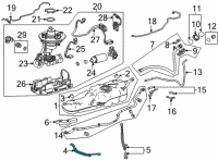 OEM 2022 Toyota Highlander Tank Strap Diagram - 77601-0E060