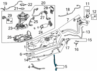 OEM 2021 Toyota Highlander Tank Strap Diagram - 77602-0E050