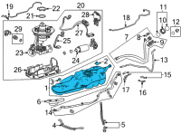 OEM 2021 Toyota Highlander Fuel Tank Diagram - 77001-0E140