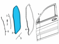 OEM Jeep Grand Wagoneer W/STRIP-Front Door Body Mounted Diagram - 68498156AA