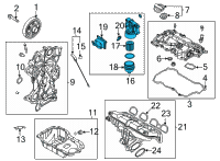 OEM 2022 Hyundai Elantra Complete Assembly-Oil Filter Diagram - 26300-2M800