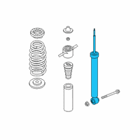 OEM 2021 Hyundai Veloster Rear Shock Absorber Assembly Diagram - 55310-J3AA0