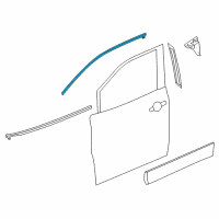 OEM 2013 Nissan Quest MOULDING Front Door SASH, Front RH Diagram - 80282-1JA0C