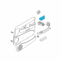 OEM 1998 Infiniti QX4 Front Door Armrest, Left Diagram - 80941-0W200