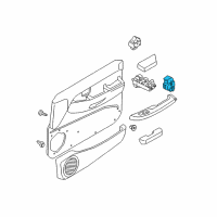 OEM 1997 Nissan Pathfinder Switch Assy-Power Window, Assist Diagram - 25411-0M010