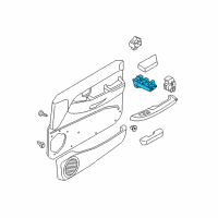 OEM 2003 Infiniti QX4 Main Power Window Switch Assembly Diagram - 25401-5W504