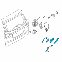 OEM Ford Handle, Outside Diagram - CN1Z-74434A20-A