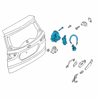 OEM 2018 Ford EcoSport Door Latch Assembly Diagram - GN1Z5842624B