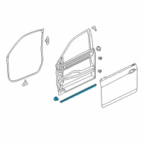 OEM 2013 Honda Accord Seal, FR Door LWR Diagram - 72328-T2A-A01