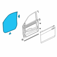 OEM 2013 Honda Accord Weatherstrip, L. FR. Diagram - 72350-T2F-A01