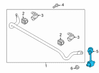 OEM 2021 Kia Seltos Link Assembly-Rear STABI Diagram - 55530Q5000