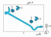 OEM 2022 Kia Seltos Bar Assembly-Rr STABILIZ Diagram - 55510Q5510