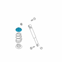 OEM Nissan Rogue Sport Rear Spring Seat-Rubber Upper Diagram - 55034-EN101