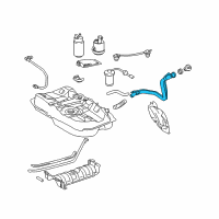 OEM 1997 Lexus ES300 Pipe Sub-Assy, Fuel Tank Inlet Diagram - 77201-33050