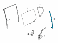 OEM 2020 Nissan Sentra Sash Assy-Rear Door Partition, RH Diagram - 82222-6LA0A