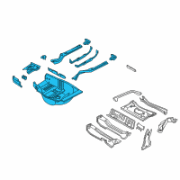 OEM 2006 BMW 750Li Trunk Floor Diagram - 41-12-7-044-061