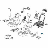 OEM 2018 Honda CR-V Switch Assy., L. Lumbar Support *NH900L* (DEEP BLACK) Diagram - 81652-TLA-A31ZA