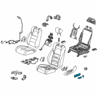 OEM Honda Switch Assembly, Driver Side Power Seat (Deep Black) Diagram - 81650-TVA-L11ZA