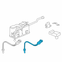 OEM 2008 Pontiac G6 Rear Oxygen Sensor Diagram - 12608662