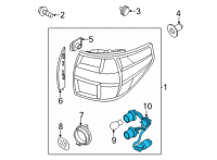OEM Hyundai Santa Cruz HOLDER & WIRING-REAR COMBI, O/S Diagram - 92491-K5000