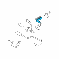 OEM 1999 Dodge Intrepid Exhaust Manifold Diagram - 4663762AB