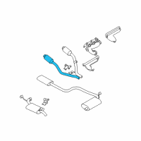 OEM 1998 Chrysler Concorde Catalytic Converter & Pipe Diagram - 4581705AJ