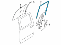 OEM Nissan Frontier GLASS RUN-REAR DOOR WINDOW RH Diagram - 82330-9BU0B