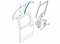 OEM 2022 Nissan Frontier SASH ASSY-REAR DOOR, REAR LH Diagram - 82217-9BU0A