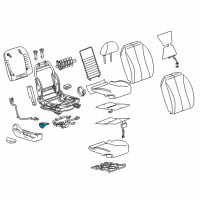 OEM Pontiac G6 Bezel Asm-Passenger Seat Heater Switch *Ebony Diagram - 20916088