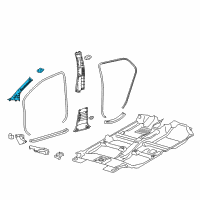 OEM 2018 Toyota Yaris Windshield Pillar Trim Diagram - 62211-0D770-B0