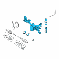 OEM 2004 Jeep Grand Cherokee Axle-Service Front Diagram - 5066445AA