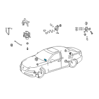OEM 2016 Lexus LS460 Sensor Assy, Acceleration Diagram - 89190-50021