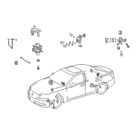 OEM 2009 Lexus LS600h Sensor Assy, Acceleration Diagram - 89190-50021