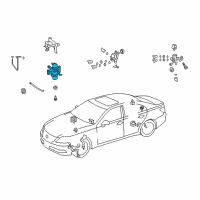 OEM 2015 Lexus LS600h Compressor, Height Control Diagram - 48914-50031