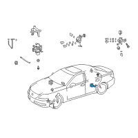 OEM 2013 Lexus LS600h Sensor Sub-Assy, Height Control, Rear RH Diagram - 89407-50070
