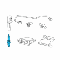 OEM 2008 Mercury Mariner Spark Plug Diagram - AGSF-22F-1MX