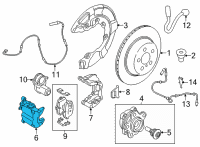 OEM 2020 BMW M5 Rear Left Driver Side Brake Caliper Blue Diagram - 34-20-6-882-997