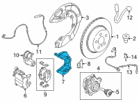 OEM 2022 BMW M8 Gran Coupe BRAKE ANCHOR PLATE, RED, LEF Diagram - 34-20-6-898-597