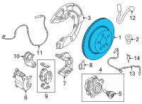 OEM 2020 BMW M8 Brake Disc, Ventilated, Perforated, Left Diagram - 34-21-7-991-103