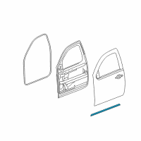 OEM 2007 Chevrolet Silverado 3500 HD Lower Weatherstrip Diagram - 20835968